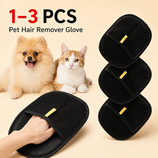 Pet Deshedding Grooming Gloves