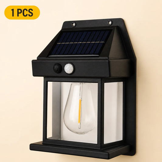 Solar Tungsten Motion Sensor Wall Light