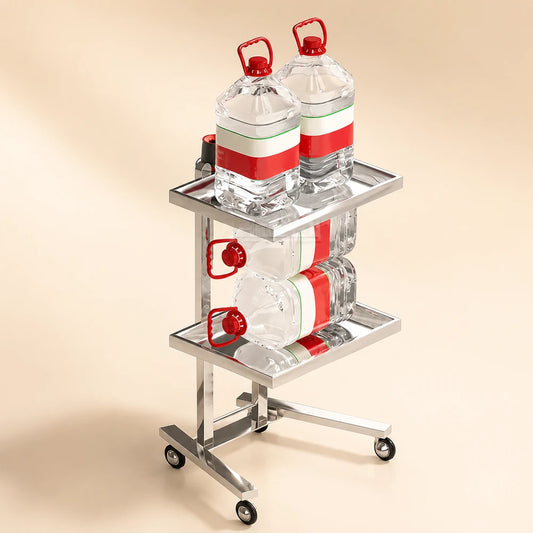 Foldable Stainless Steel Salon Trolley