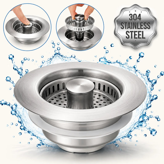 Stainless Steel Pop Up Sink Strainer