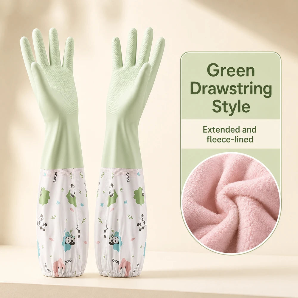 Fleece Lined Waterproof Cleaning Gloves