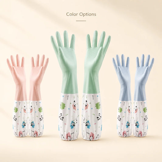 Fleece Lined Waterproof Cleaning Gloves
