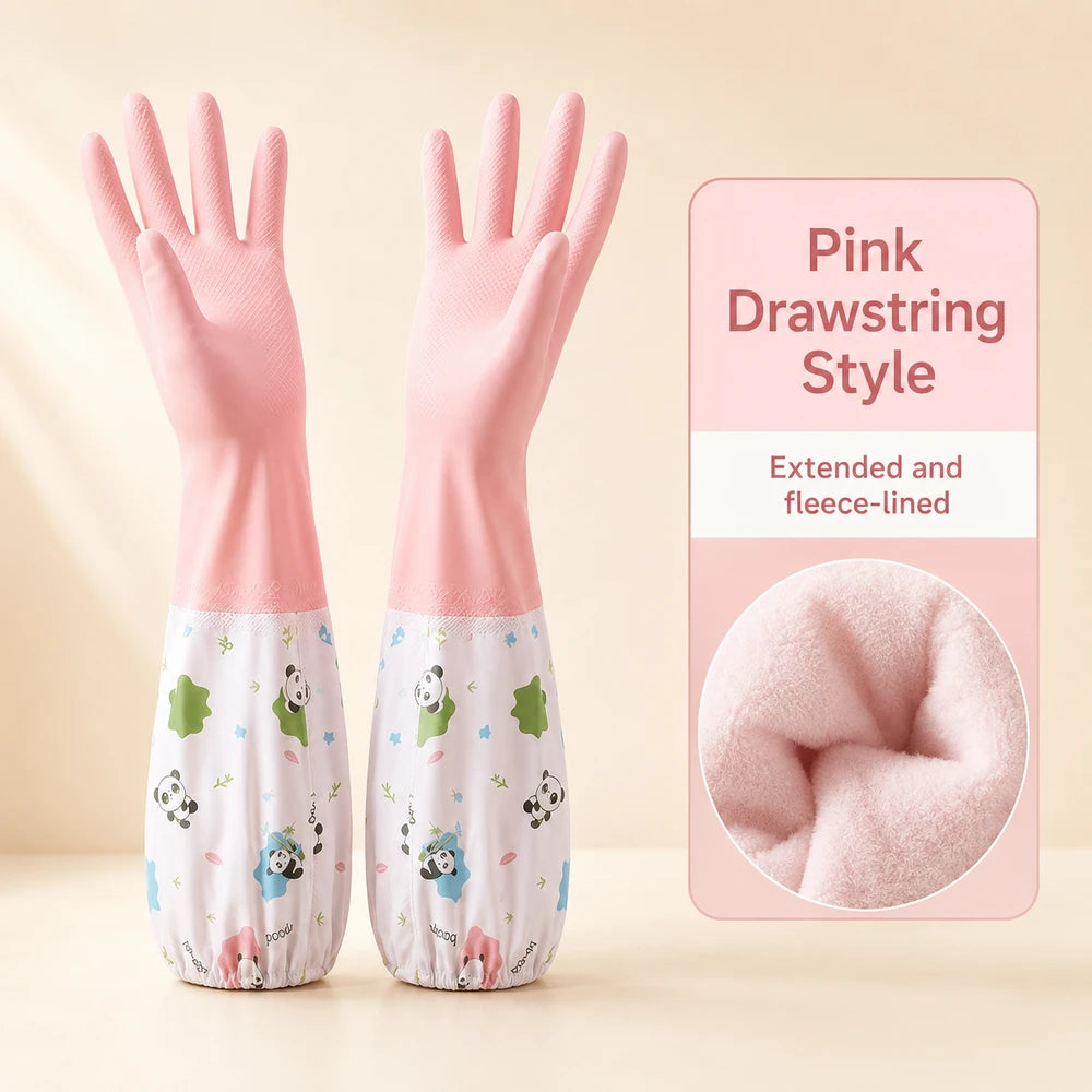 Fleece Lined Waterproof Cleaning Gloves
