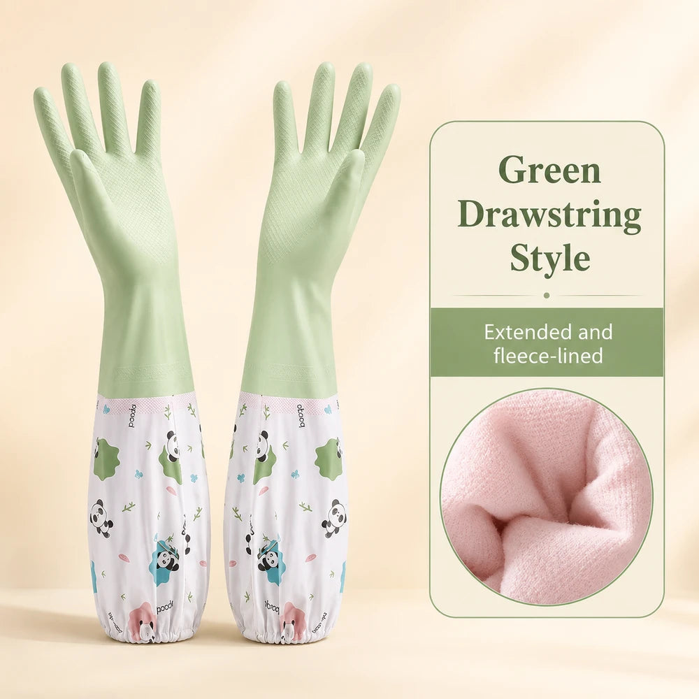 Fleece Lined Waterproof Cleaning Gloves
