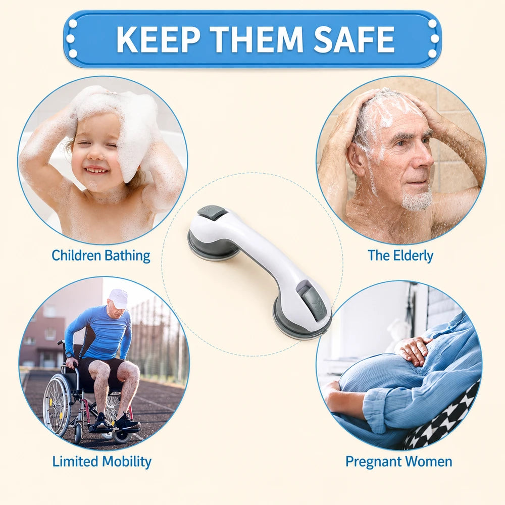 Dual Locking Suction Grab Bar