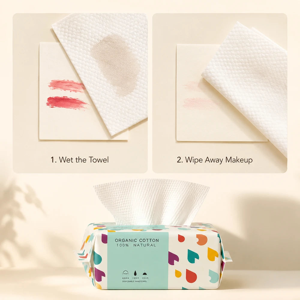 Disposable Cotton Facial Wipes