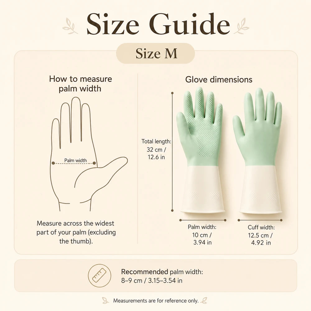 Two-Tone Waterproof Dishwashing Gloves
