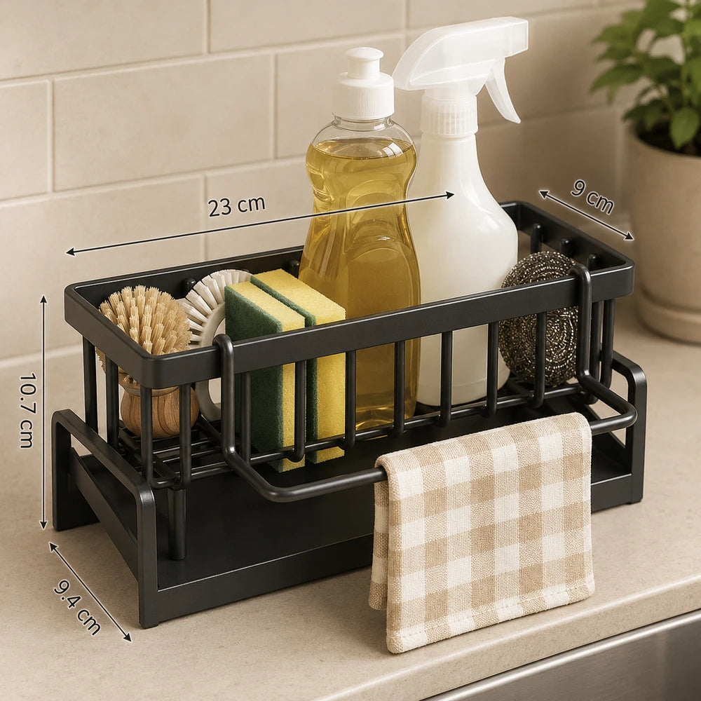 Compact Tap-Mounted Spice Shelf