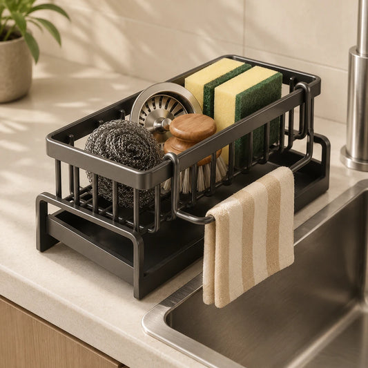 Compact Tap-Mounted Spice Shelf