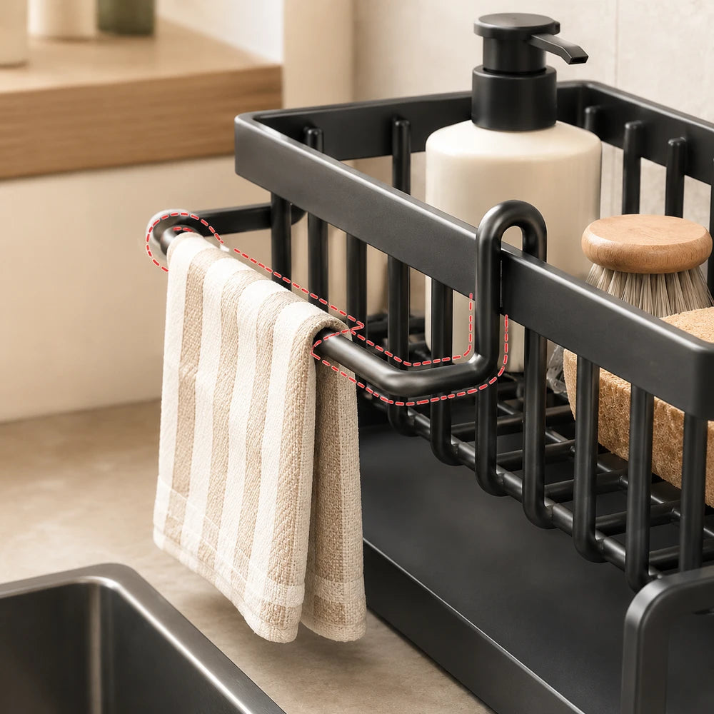 Compact Tap-Mounted Spice Shelf
