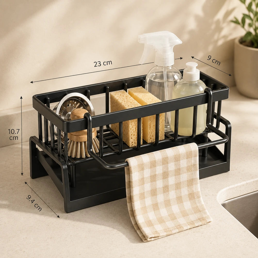 Compact Tap-Mounted Spice Shelf