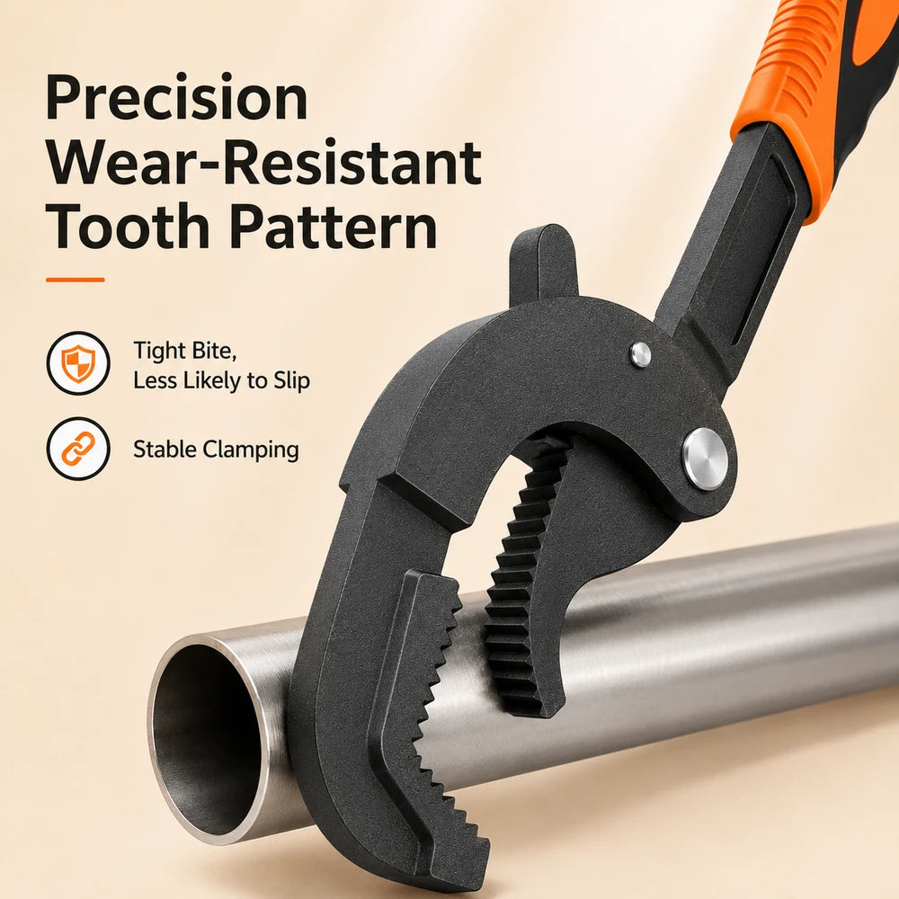 Universal Self-Adjusting Pipe Wrench Set