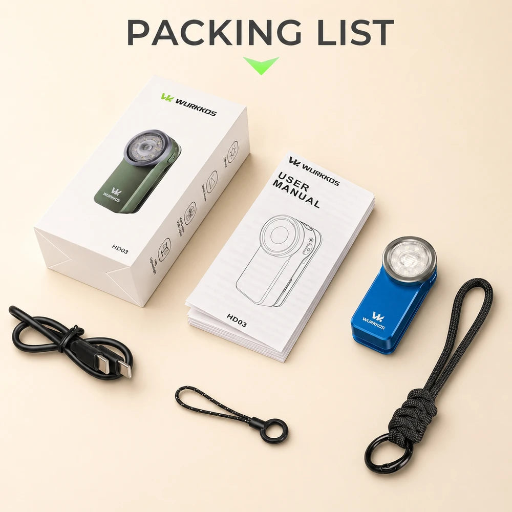 Wurkkos HD03 Rechargeable Mini Clip Light