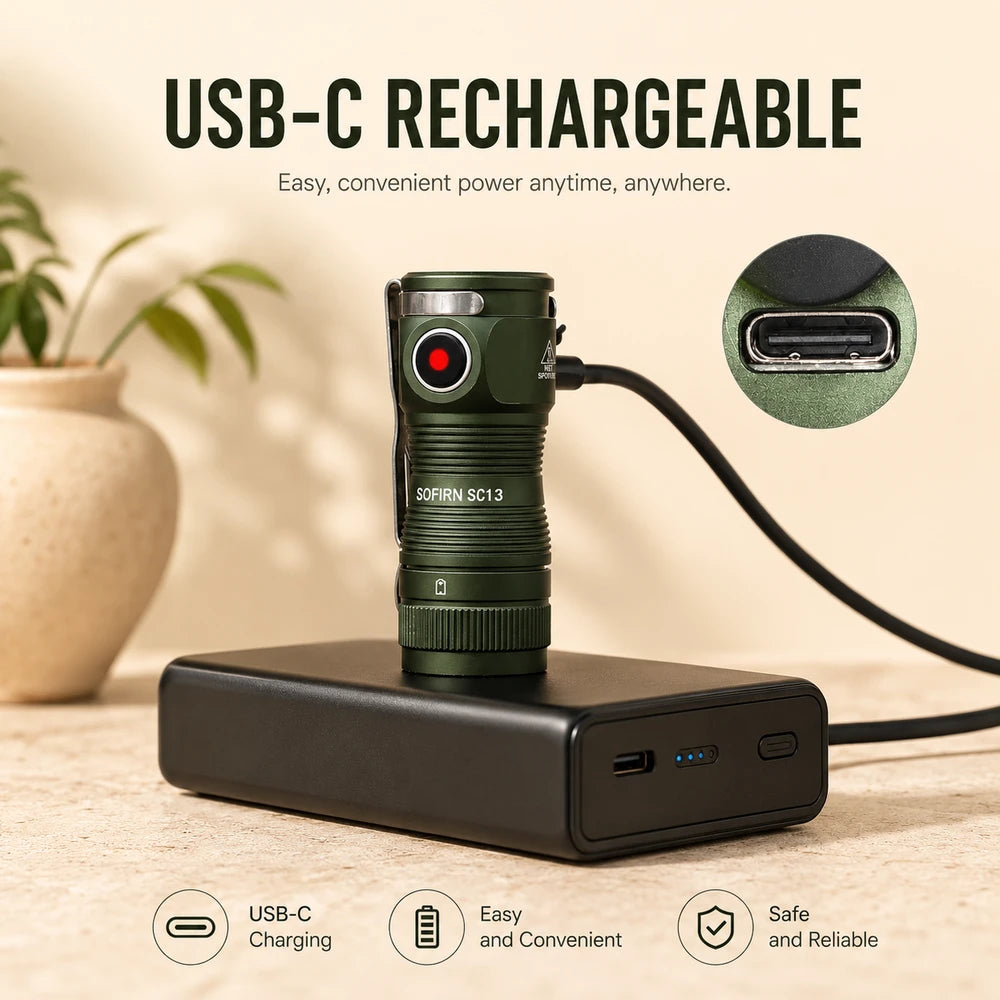 Sofirn SC13 Rechargeable Mini Flashlight