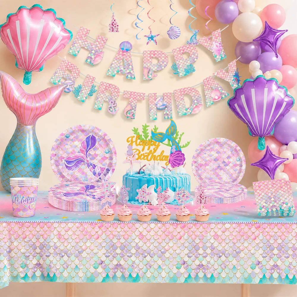 Mermaid Birthday Party Supplies Kit
