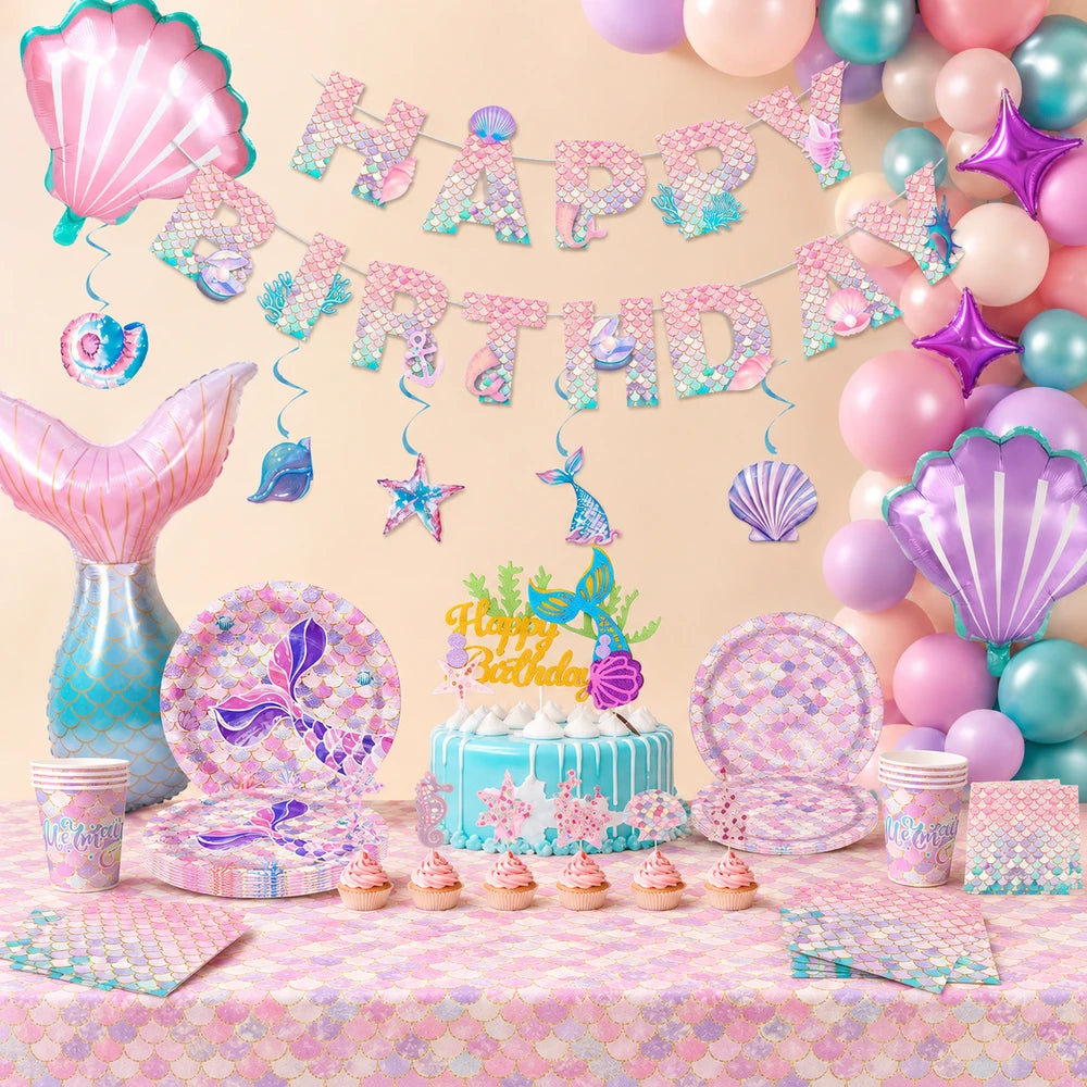 Mermaid Birthday Party Supplies Kit