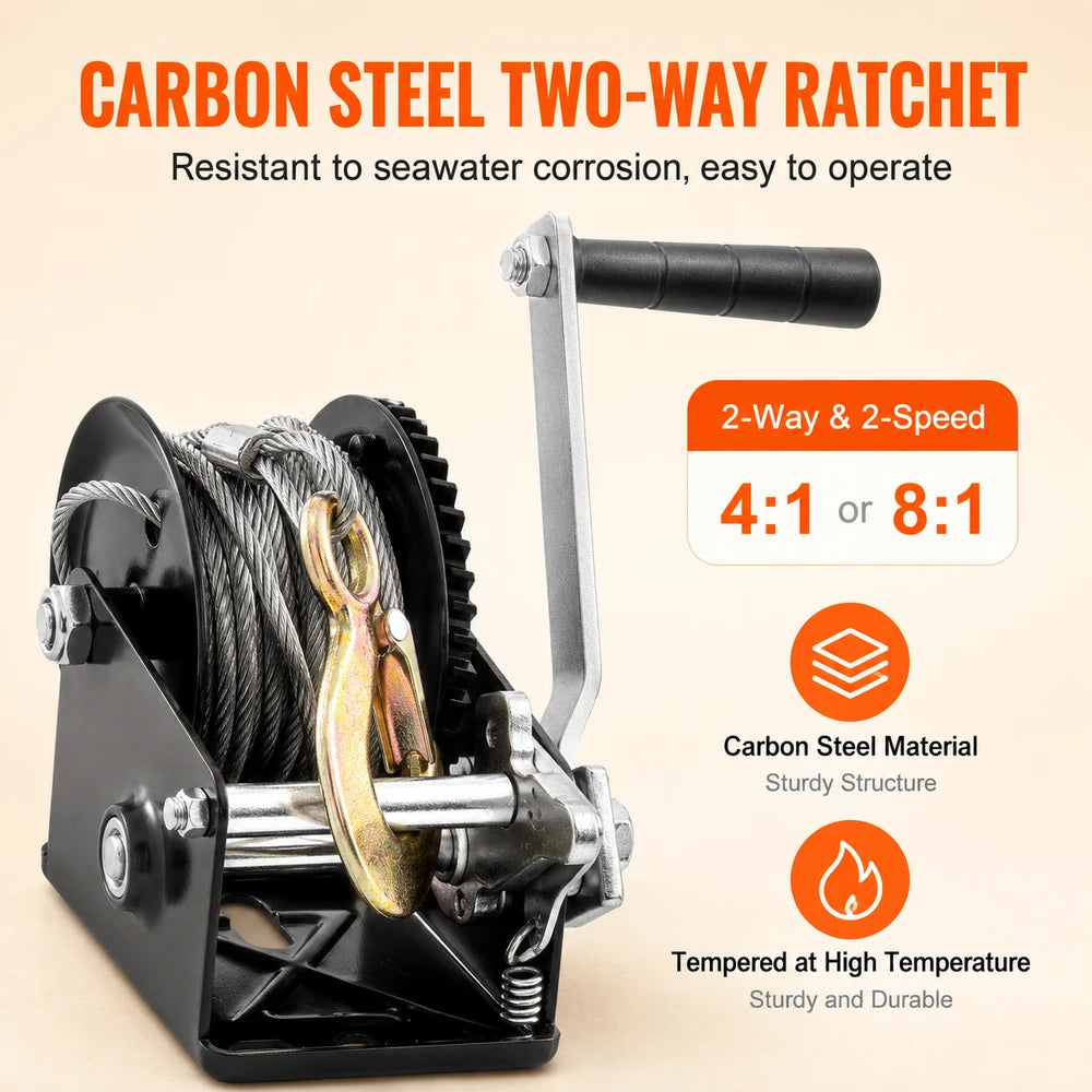 SucceBuy Heavy Duty Hand Winch