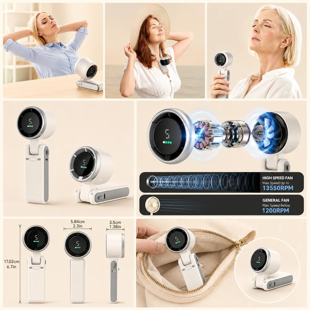 Rechargeable 3-in-1 Travel Fan
