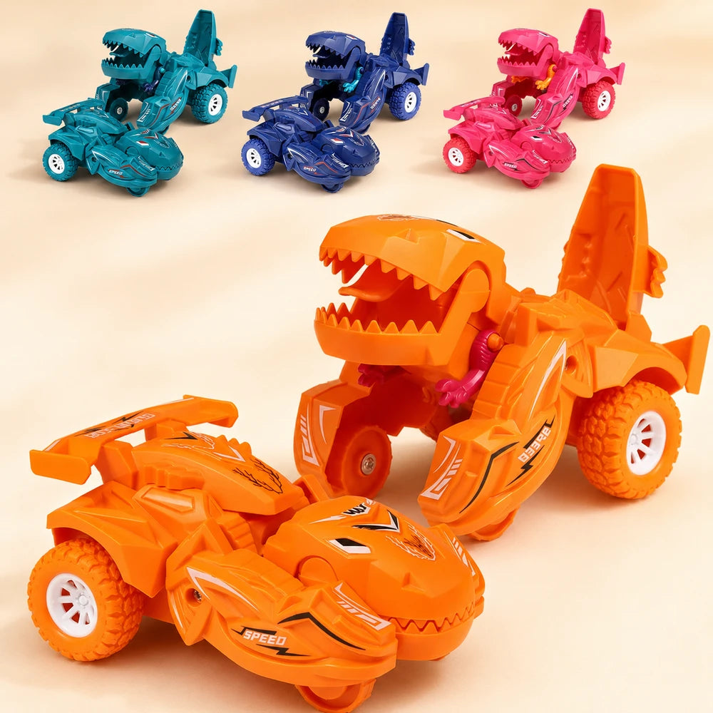 Inertial Sliding Dinosaur Deformation Car