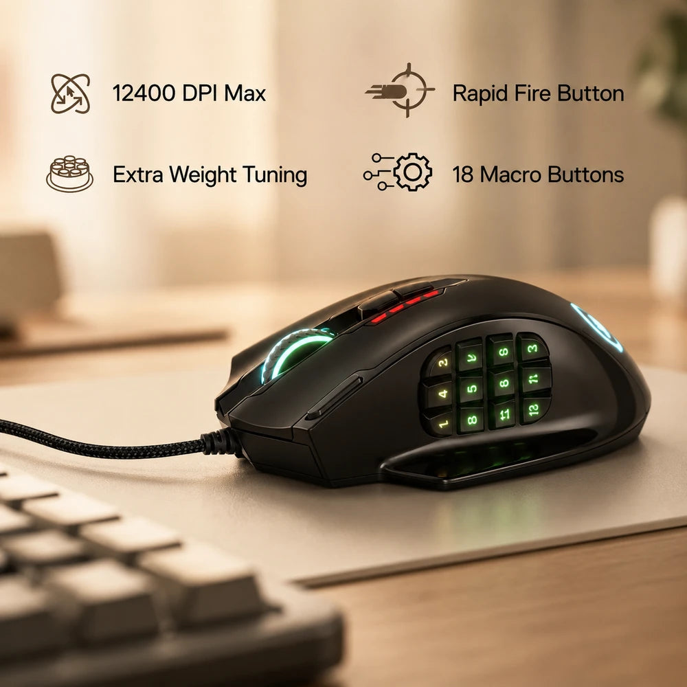 Redragon M908 RGB Wired Gaming Mouse