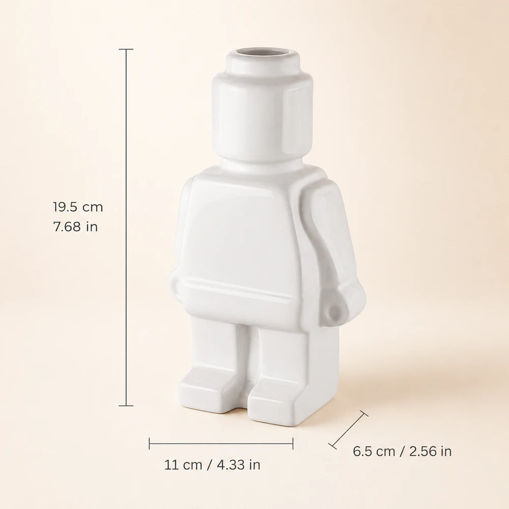 Nordic Ceramic Robot Vase