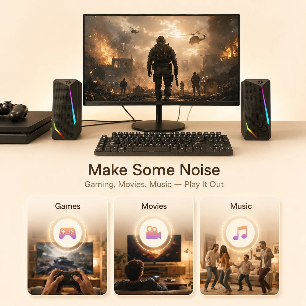 Redragon GS510 RGB Desktop Speakers