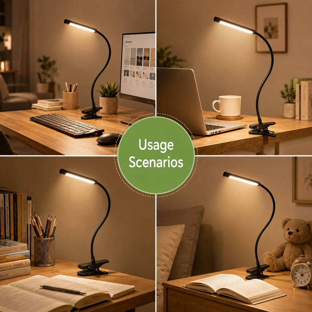 Clip-On LED Desk Lamp