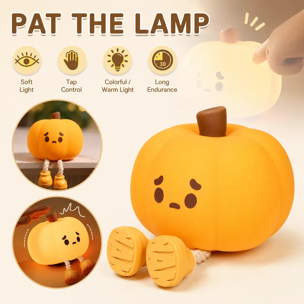 Pumpkin Touch Silicone Night Lamp