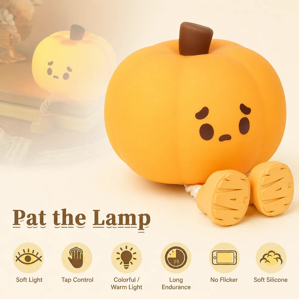 Pumpkin Touch Silicone Night Lamp