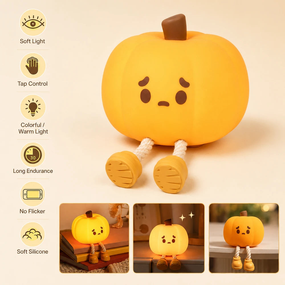 Pumpkin Touch Silicone Night Lamp