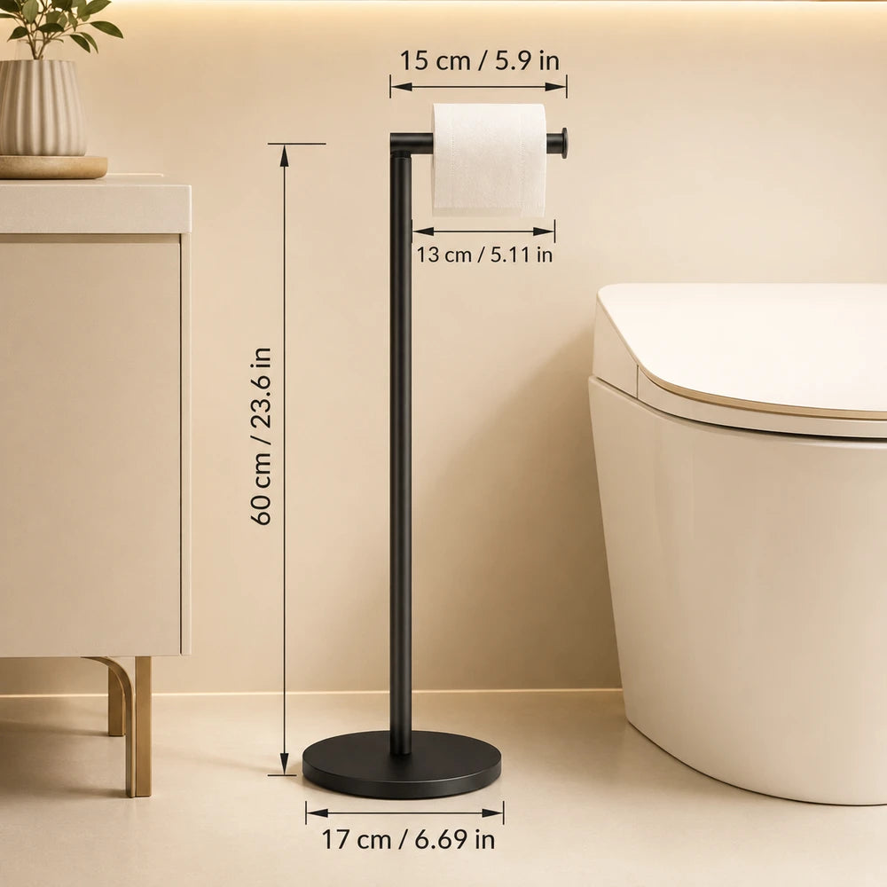Stainless Steel Freestanding Toilet Paper Holder