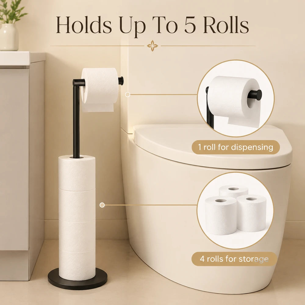 Stainless Steel Freestanding Toilet Paper Holder