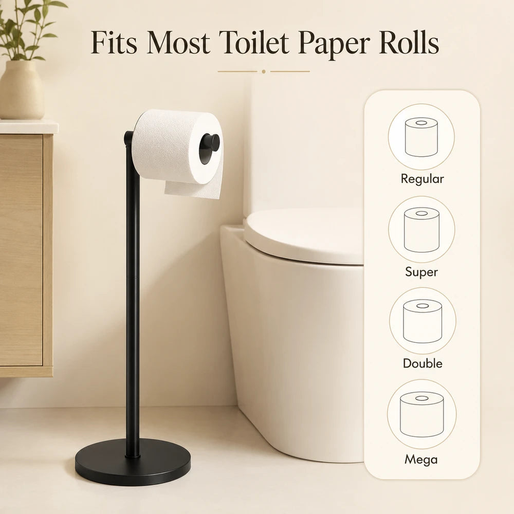Stainless Steel Freestanding Toilet Paper Holder
