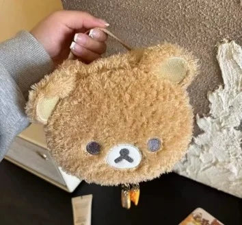 Relaxed Bear Plush Cosmetic Case