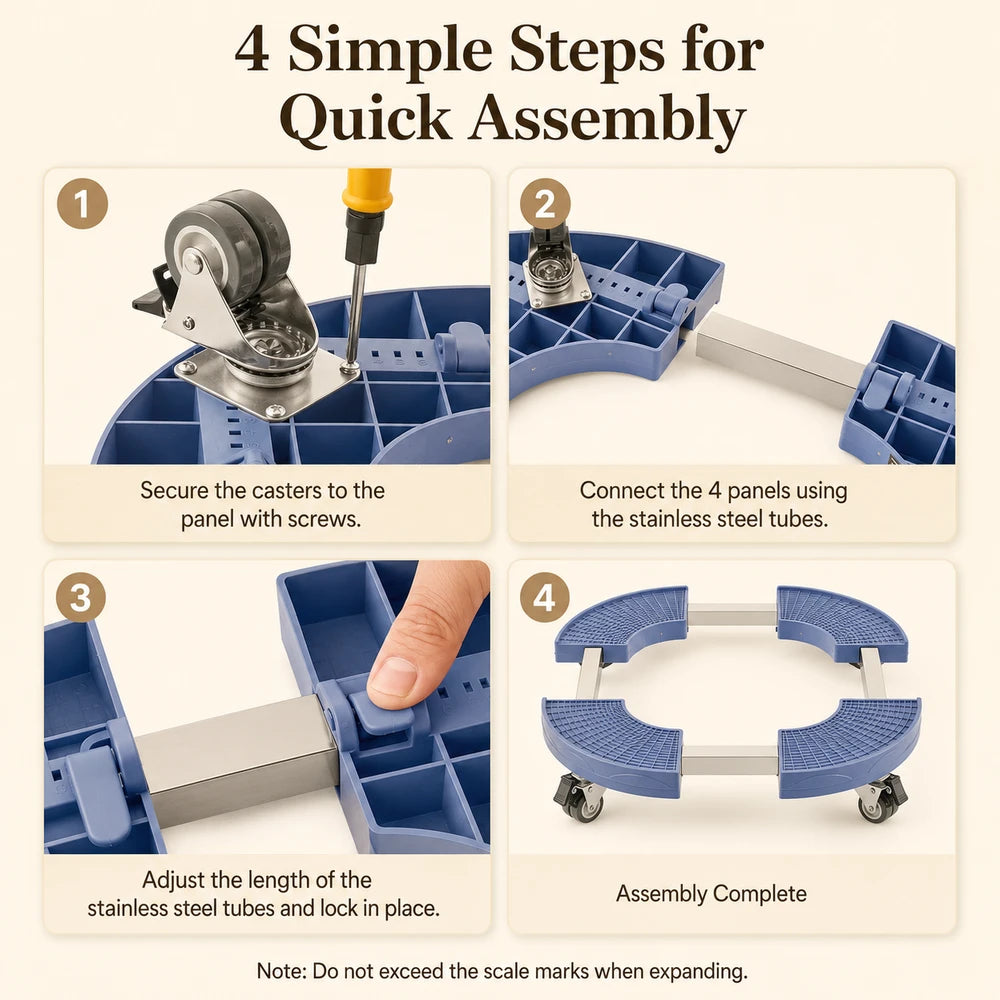 SucceBuy Adjustable Drum Dolly