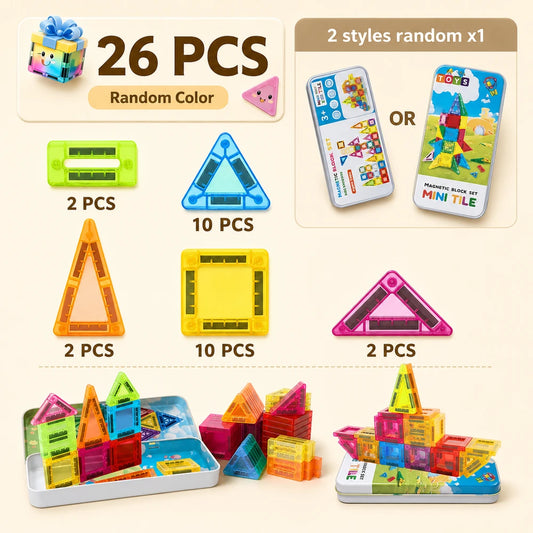 Colorful Magnetic Building Blocks Set - 26Pcs