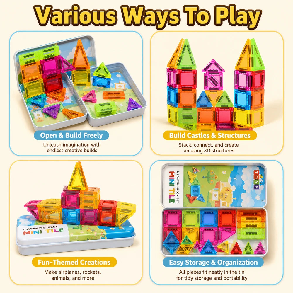 Colorful Magnetic Building Blocks Set - 26Pcs