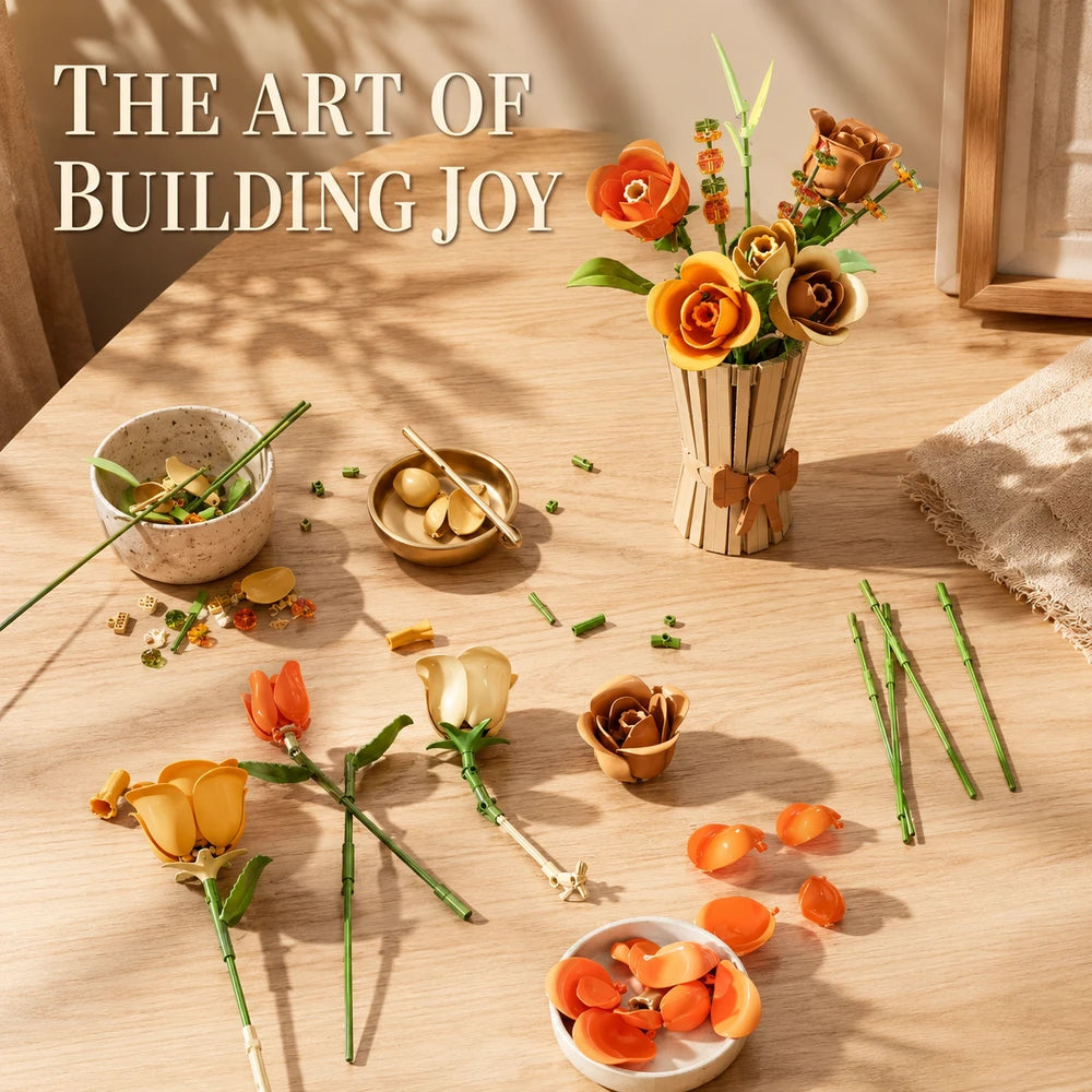 Rose Bouquet Building Set