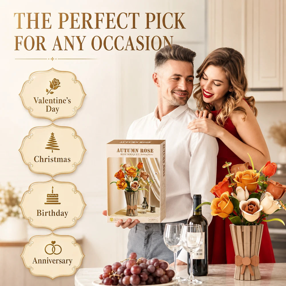 Rose Bouquet Building Set