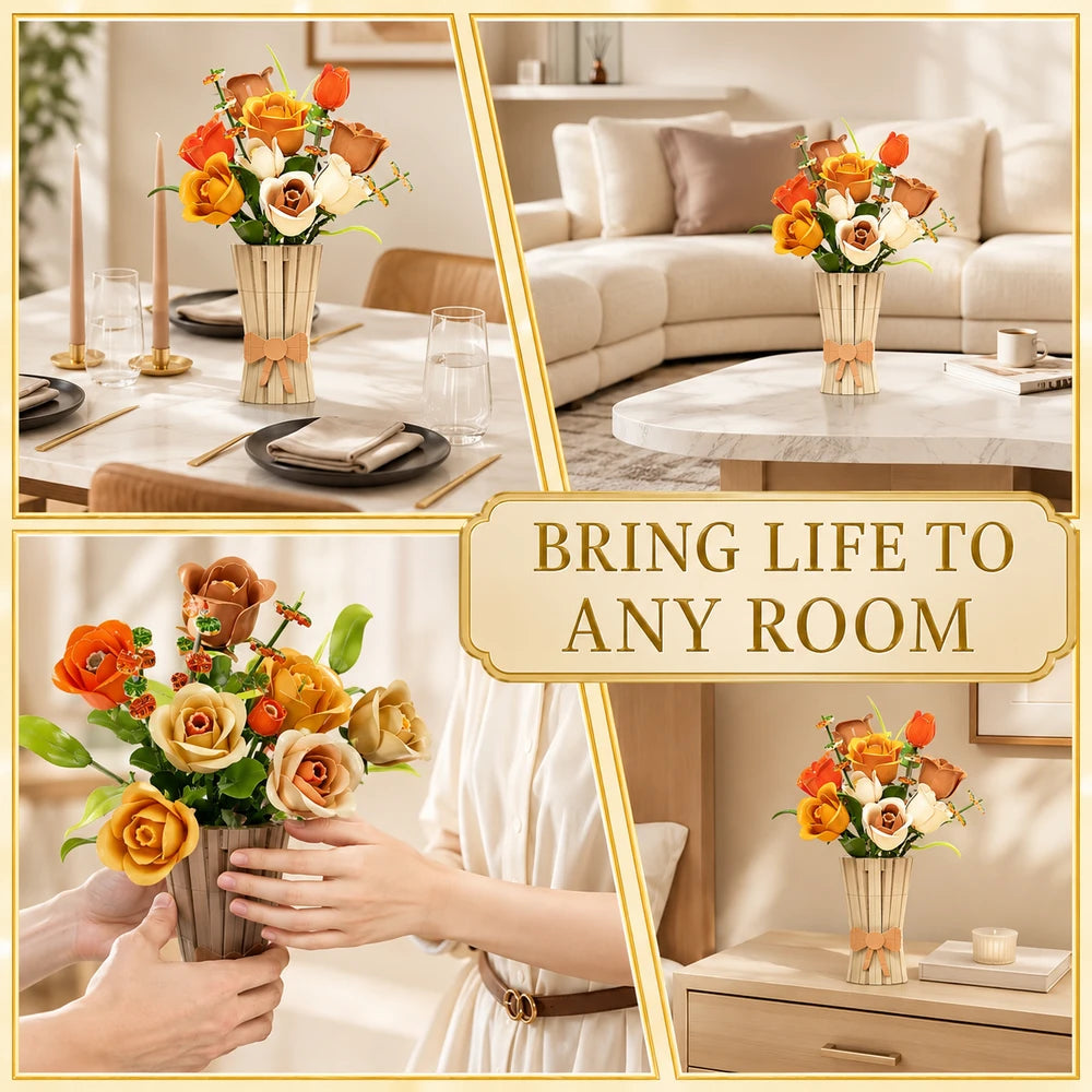 Rose Bouquet Building Set