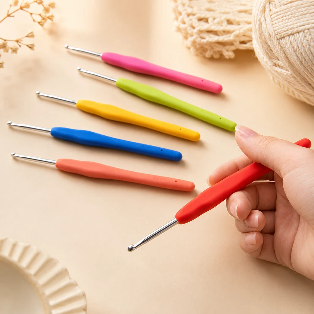 Soft Handle Aluminum Crochet Set