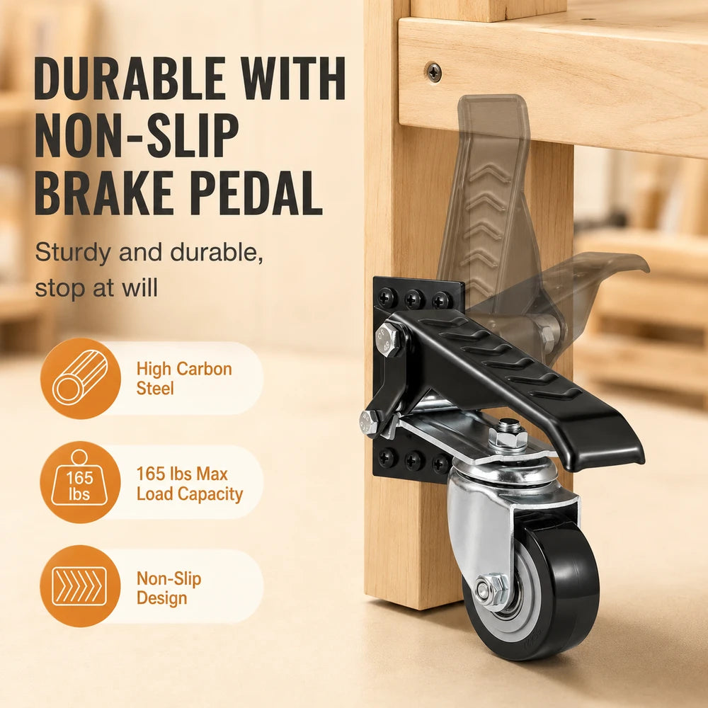 SucceBuy Side Mounted Workbench Casters