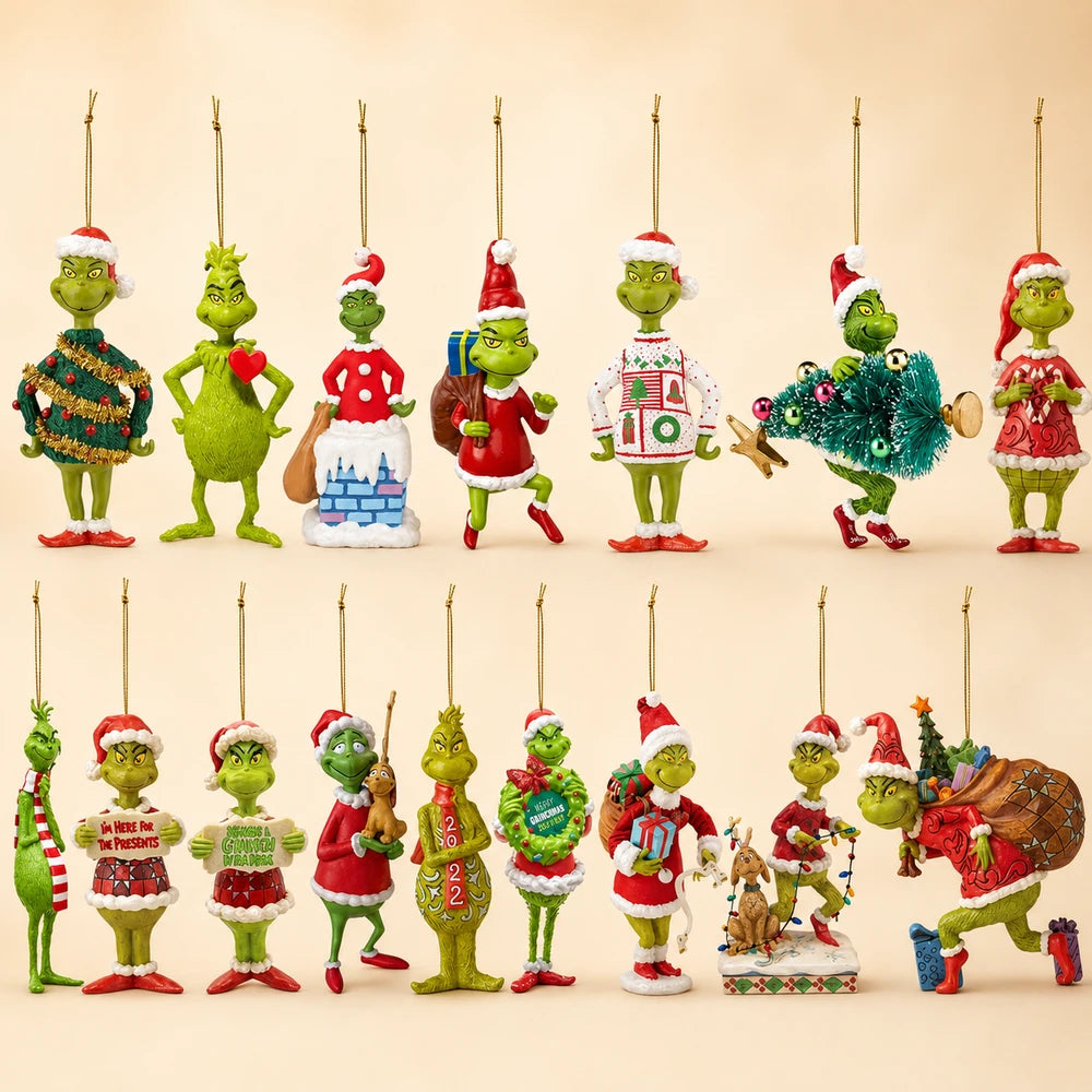 Green Monster Christmas Tree Ornaments