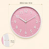 Silent Modern Pink Wall Clock