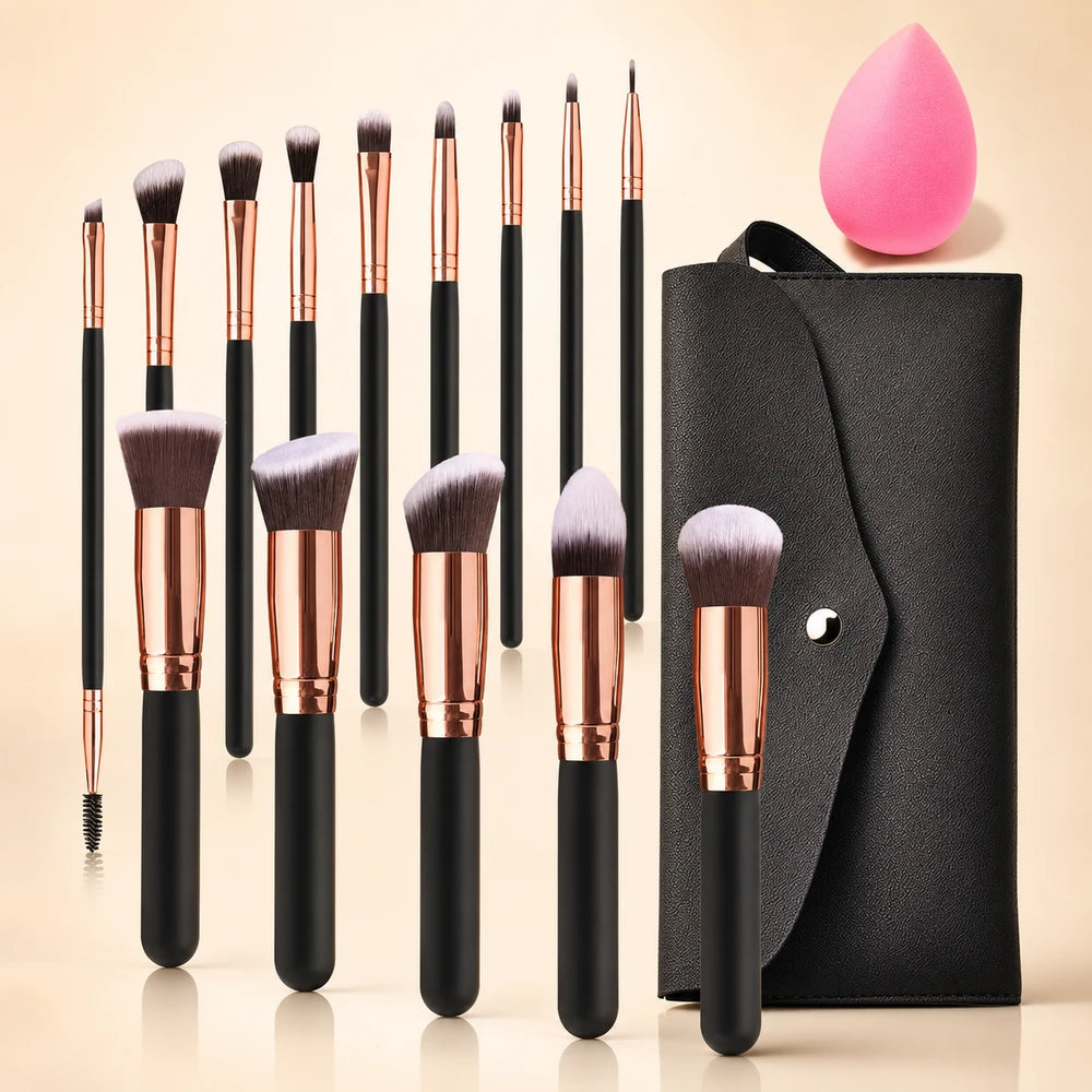 14-Piece Professional Makeup Brush Set