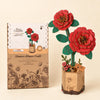 Rolife Wooden Red Camellia DIY Model