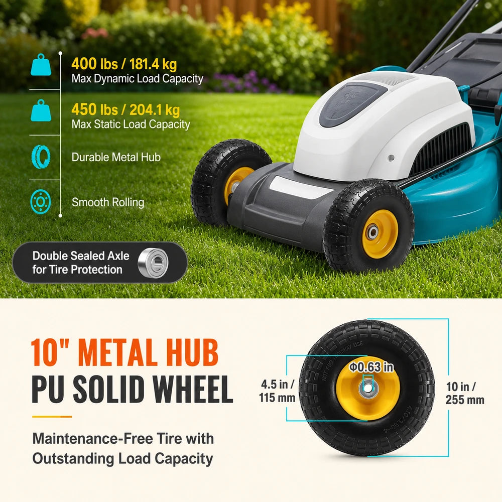 SucceBuy Solid PU Run-Flat Replacement Tires