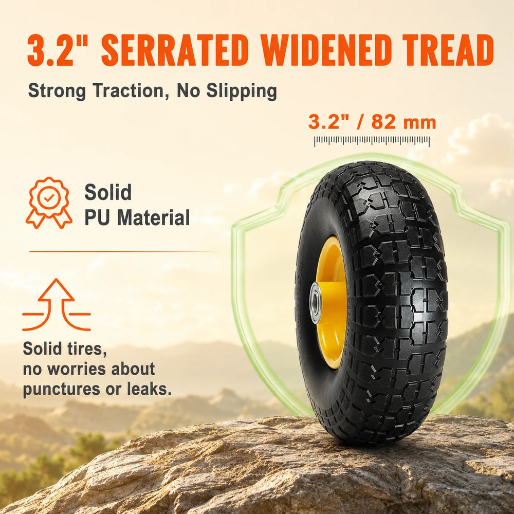SucceBuy Solid PU Run-Flat Replacement Tires