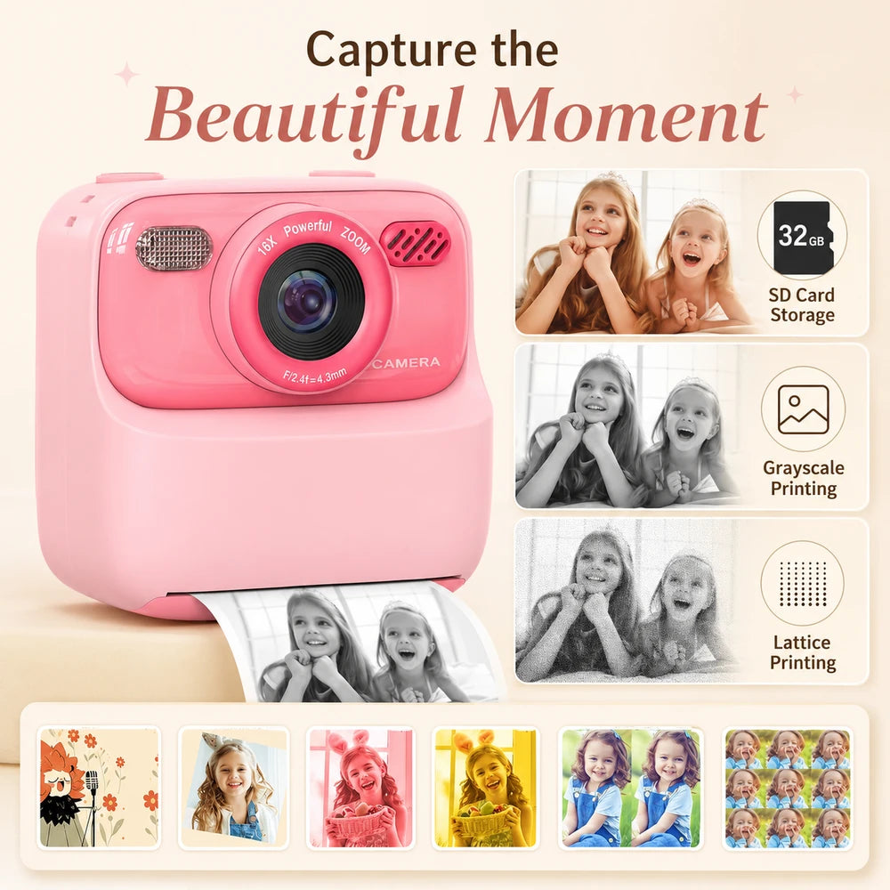 Kids Digital Instant Camera