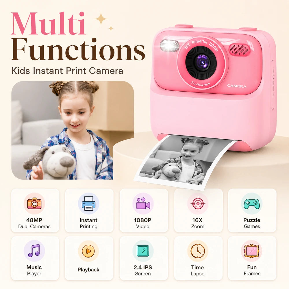 Kids Digital Instant Camera